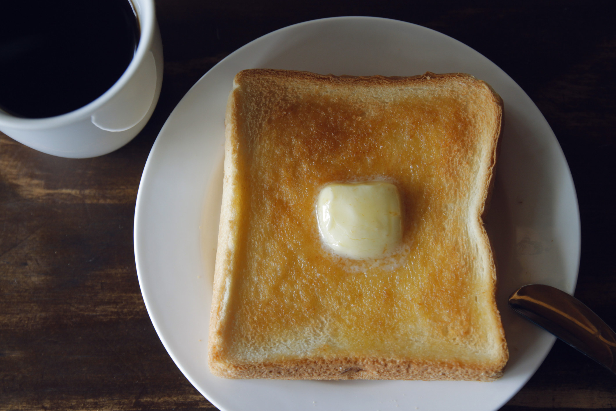 Buttered toast.