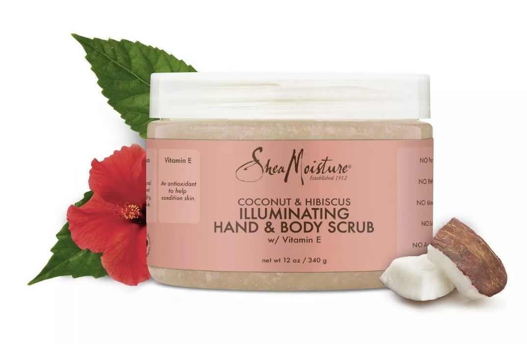 A coconut and hibiscus hand and body scrub