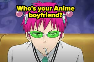 "Who's your Anime boyfriend?" is written over an animated character