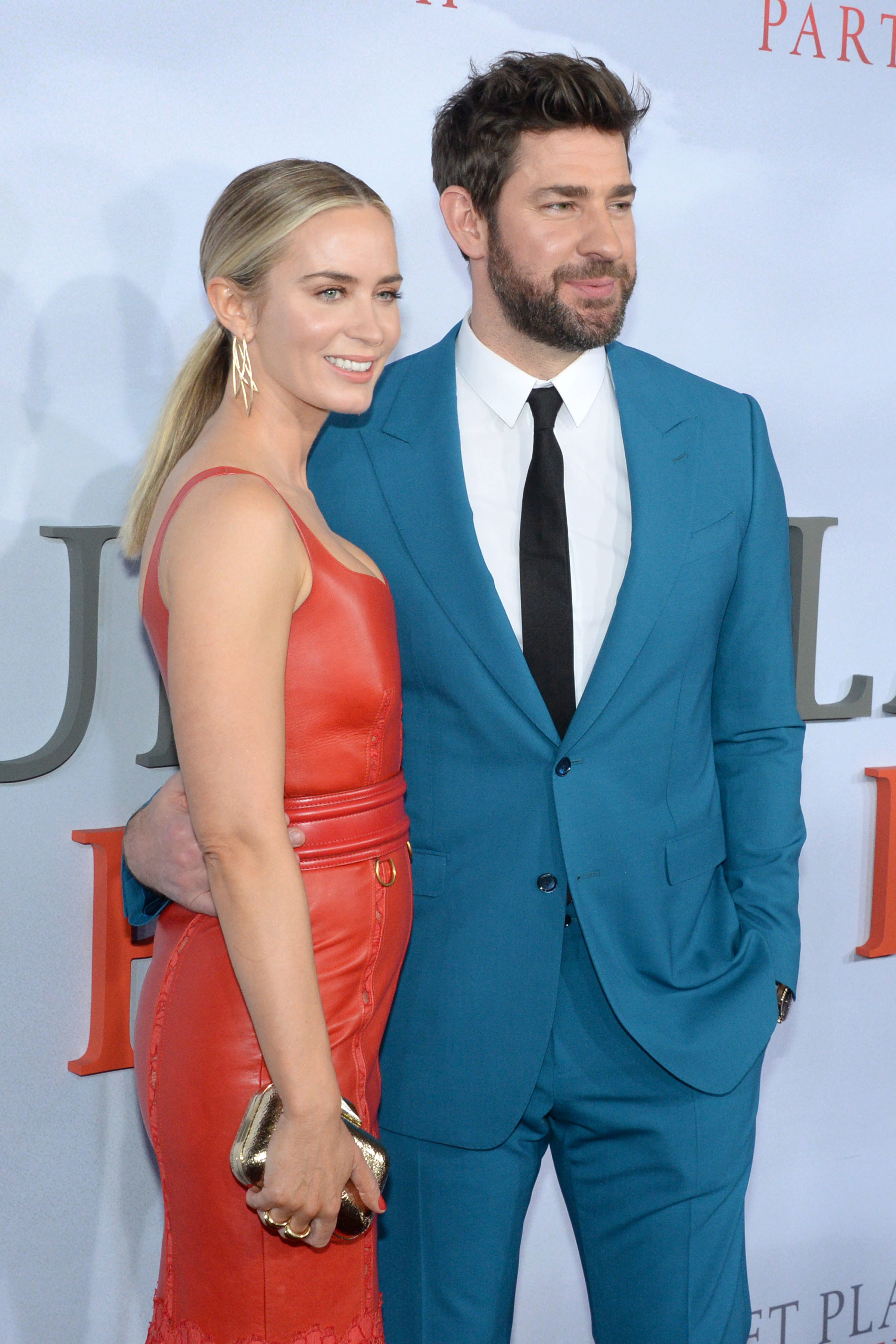 John Krasinski and Emily Blunt at the 2020 premiere of &quot;A Quiet Place Part II&quot; in New York City