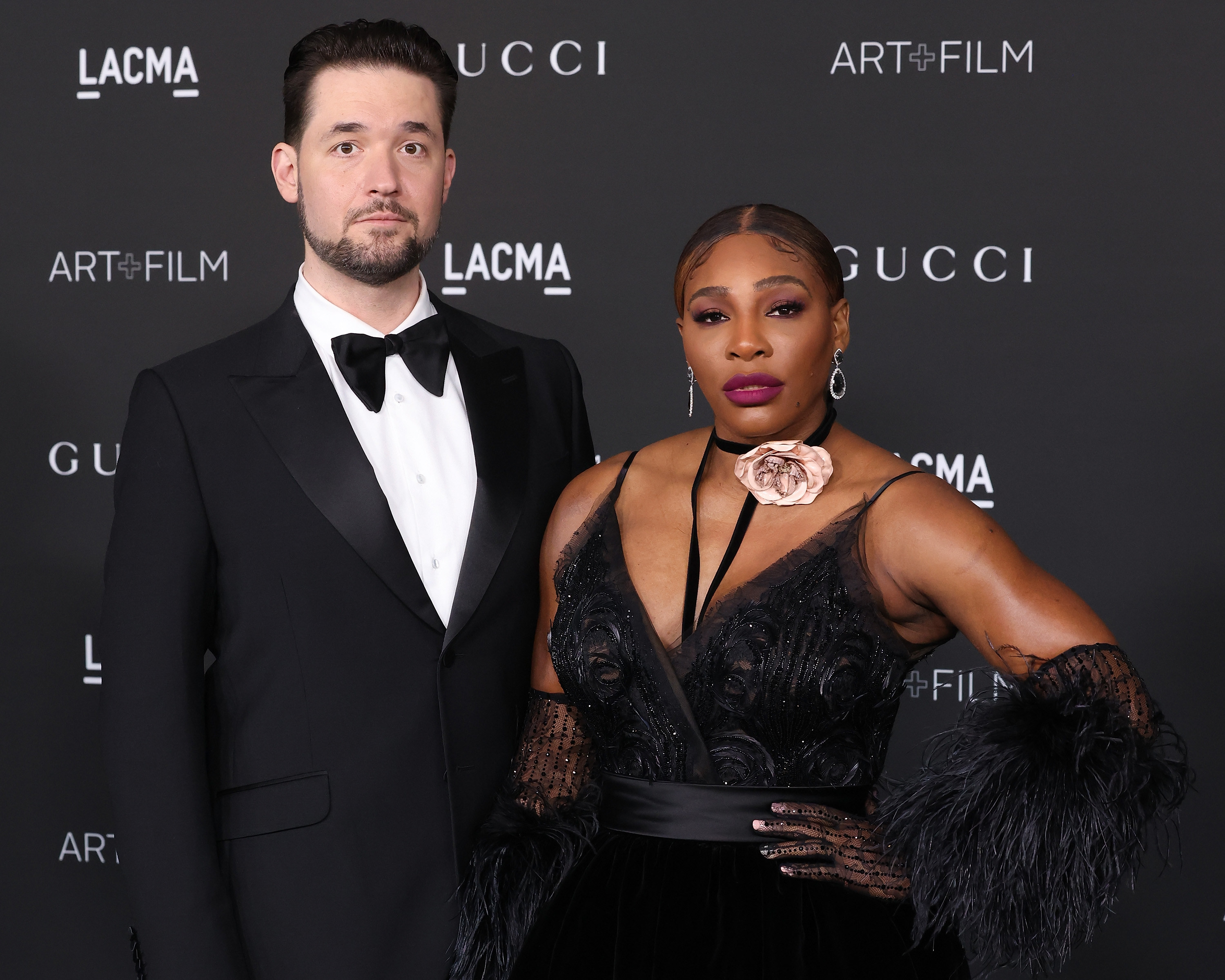 Alexis Ohanian and Serena Williams at the 2021 LACMA Art + Film Gala presented by Gucci on November 06, 2021