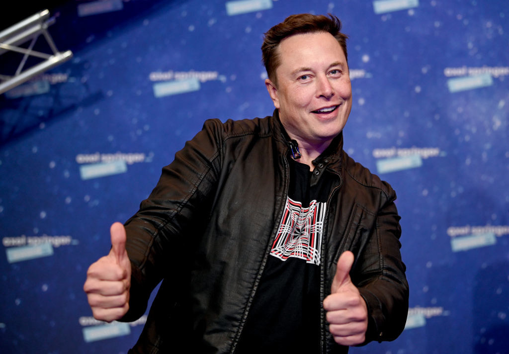 Elon Musk giving two thumbs-up