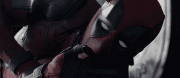 Deadpool making the &quot;sex&quot; finger gesture