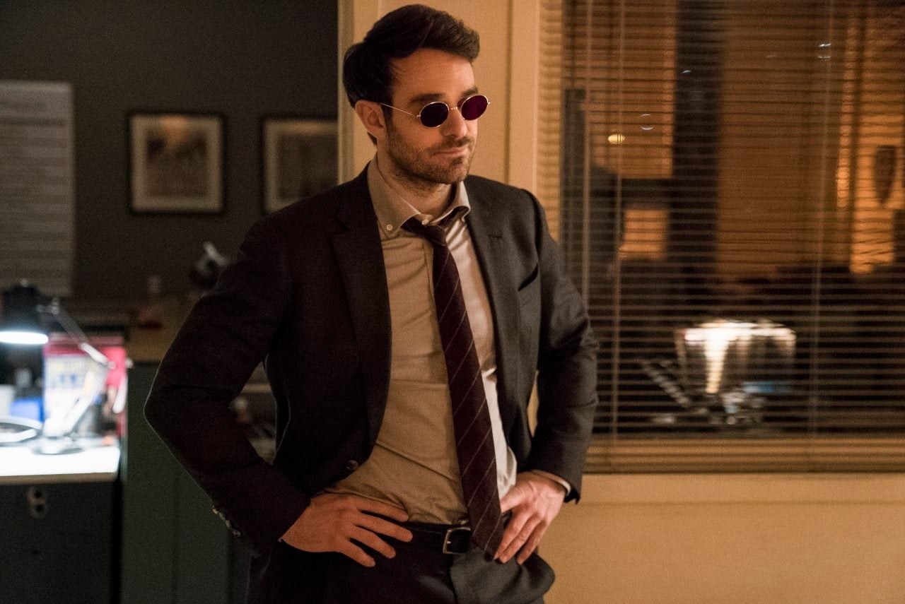 Matt Murdock in a suit and sunglasses in Daredevil