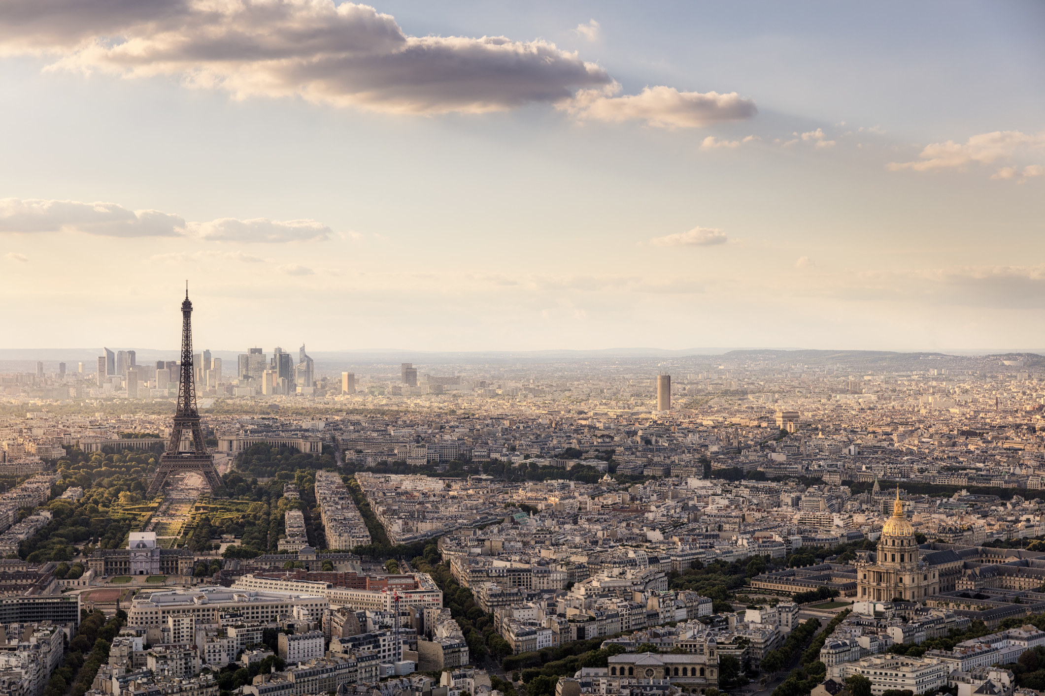 Cityscape of Paris showing the Eiffel Tower