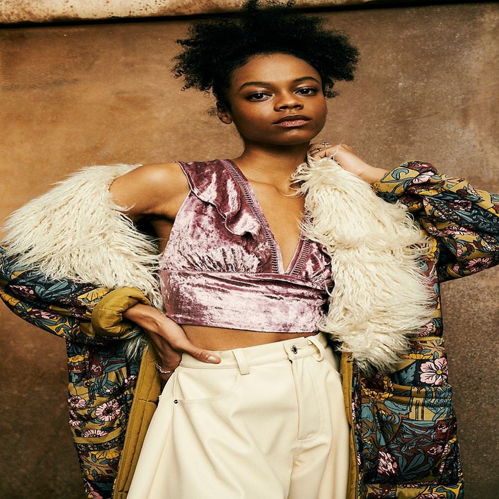 the front of the top in pink