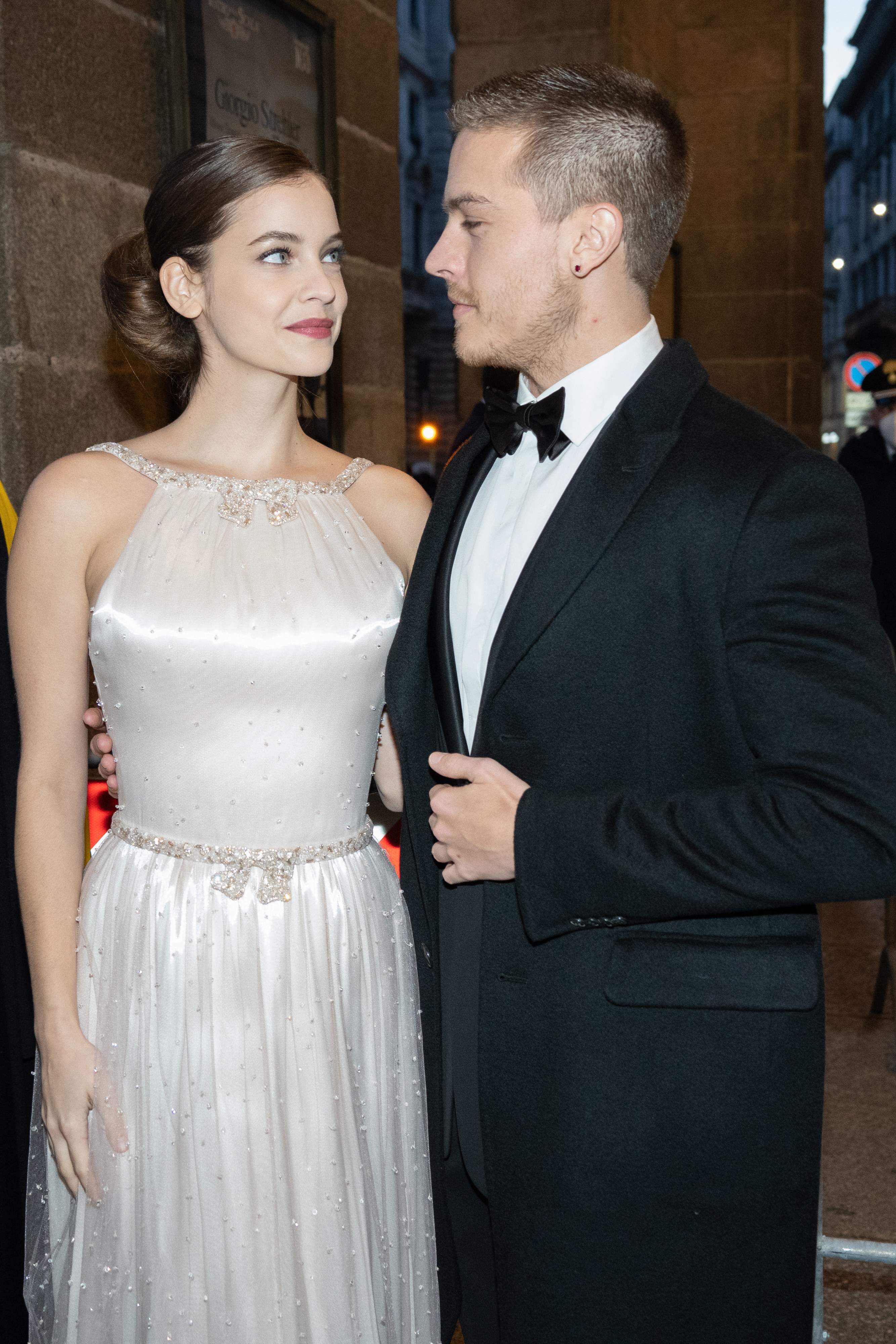 Barbara Palvin and Dylan Sprouse attend the opening of the Teatro alla Scala opera season on Dec. 7, 2021