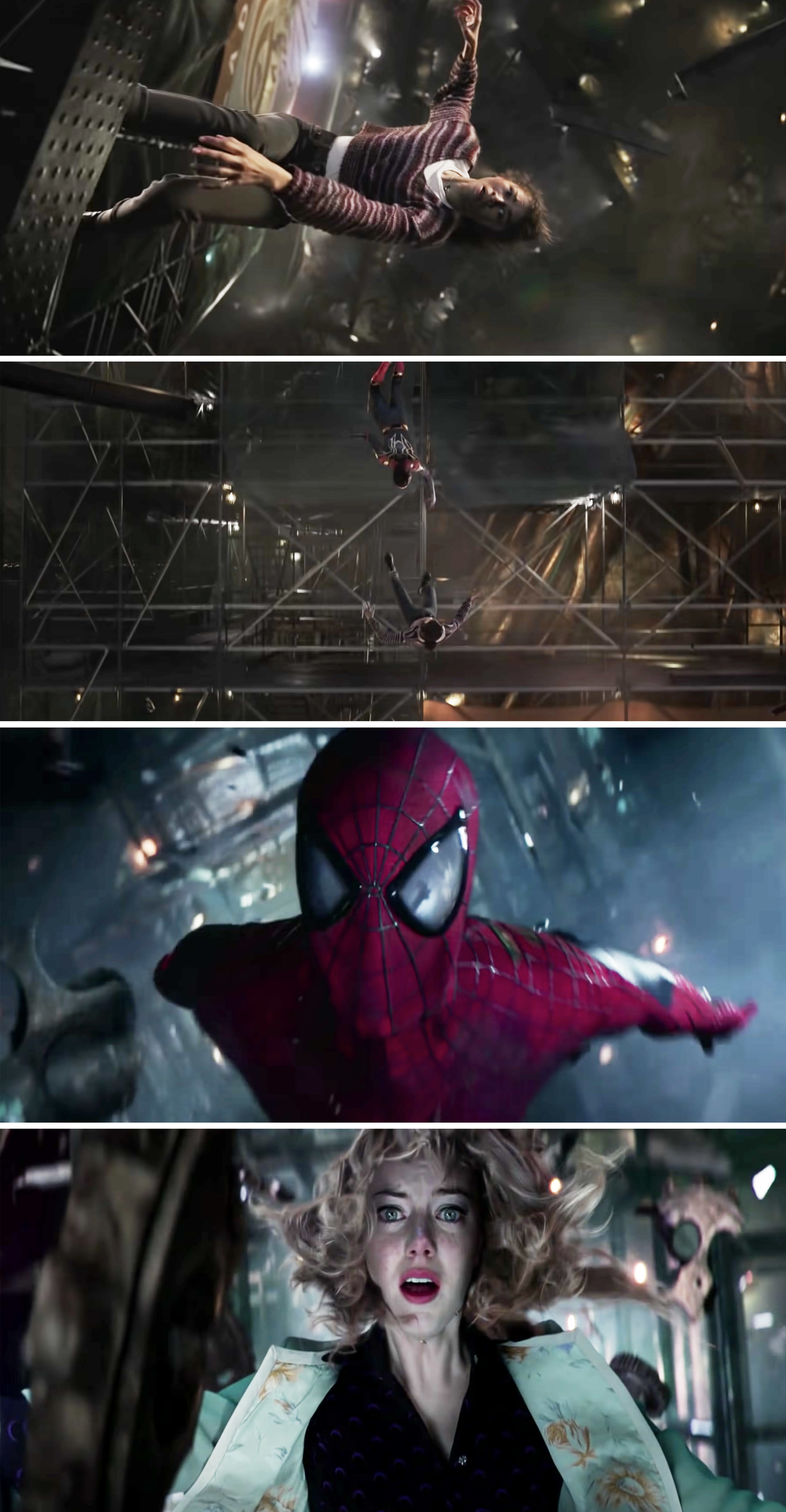 MJ falling in No Way Home vs. Gwen falling in The Amazing Spider-Man 2