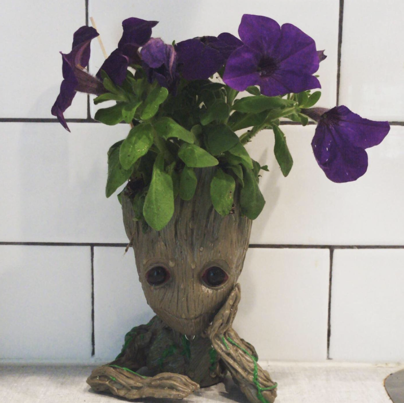 planter that looks like Baby Groot from Guardians of the Galaxy