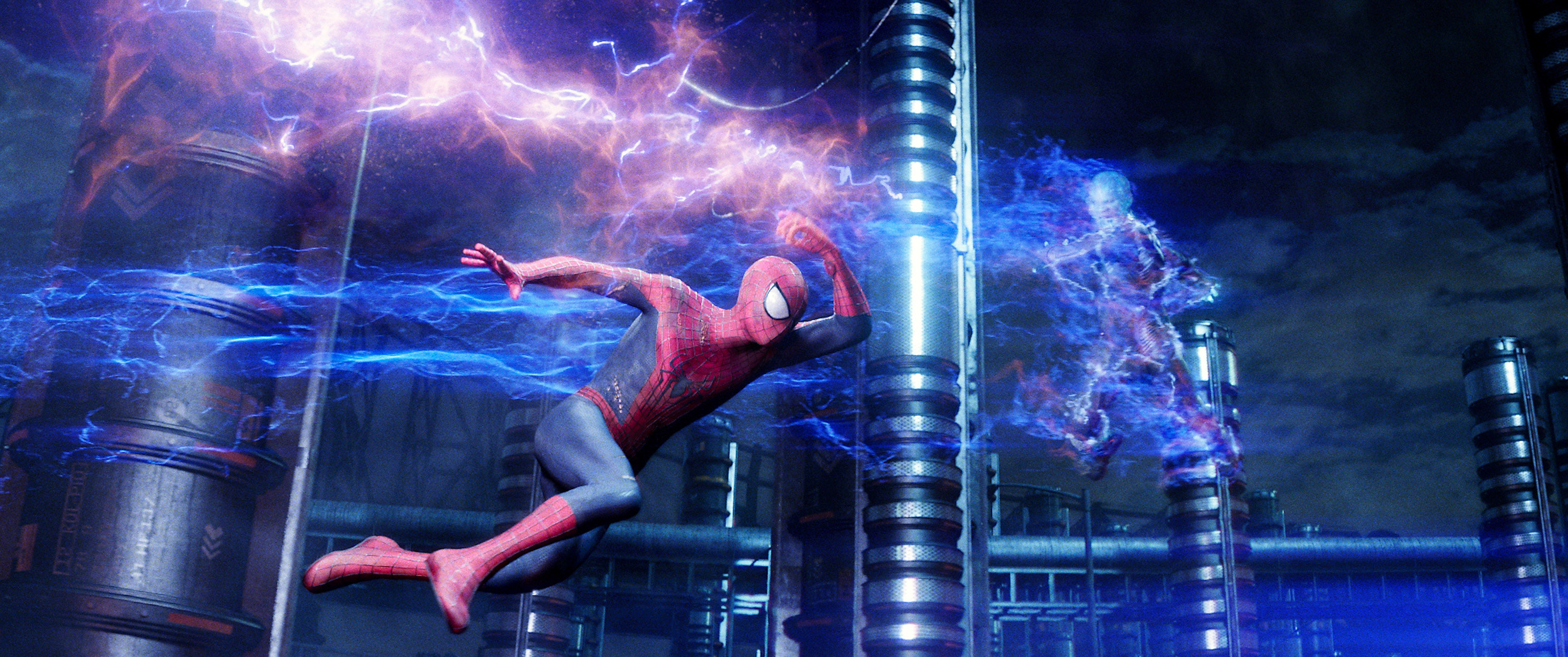 Spider-Man outrunning Electro