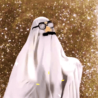 GIF of a ghost dancing