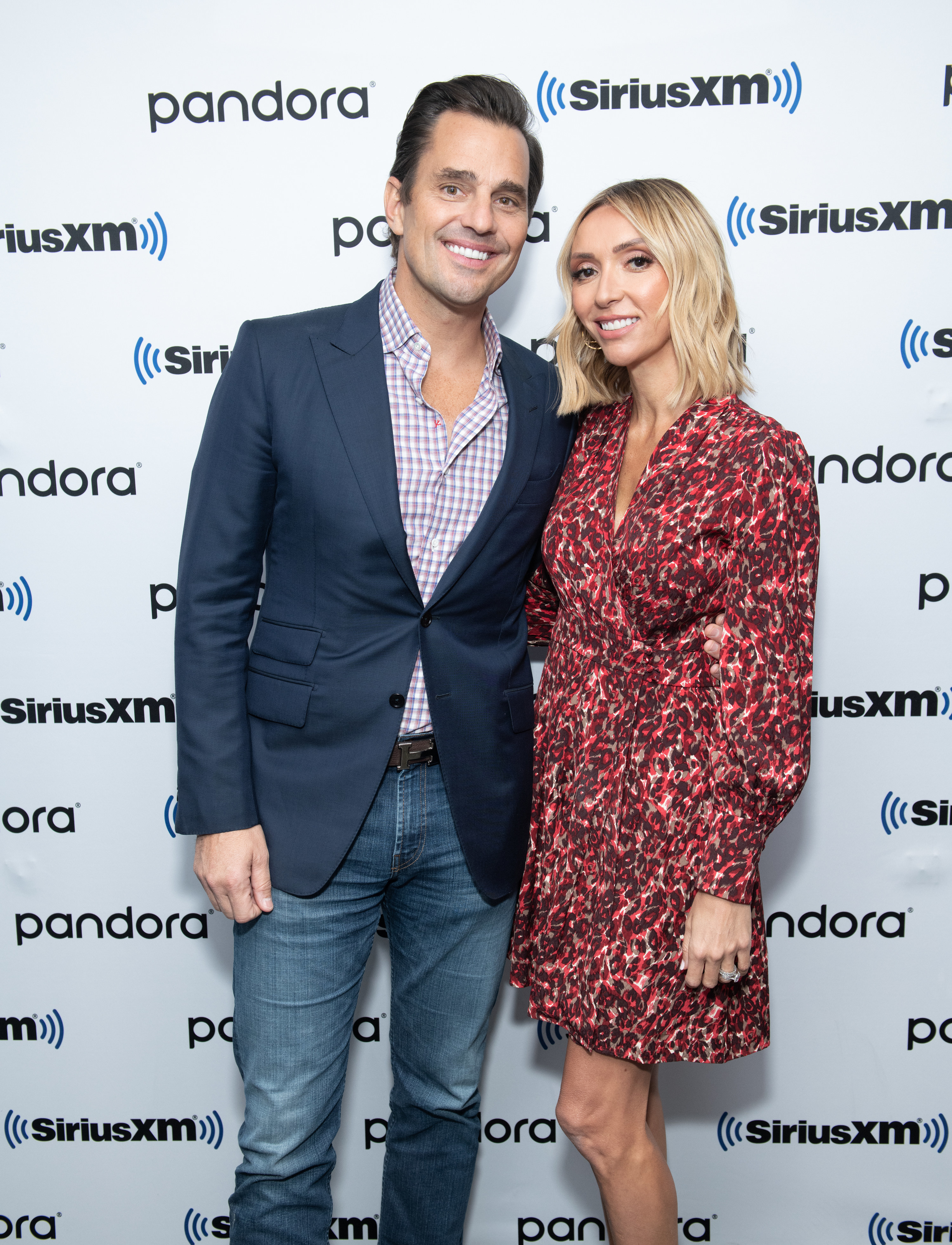 BIll and Giuliana Rancic at SiriusXM Studios in Oct. of 2019