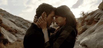 Ikaris and Sersi holding each other