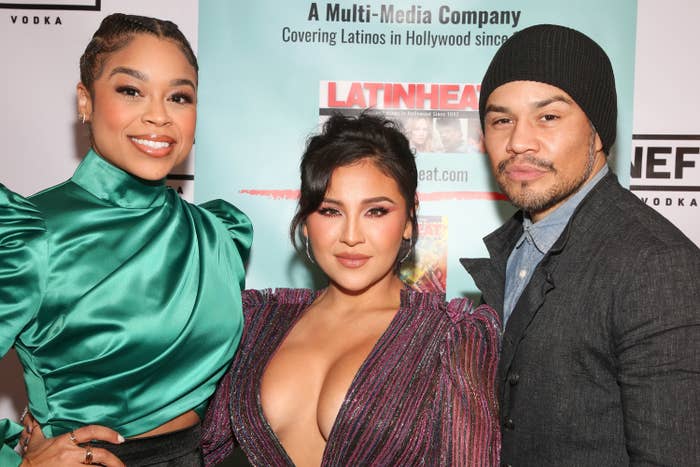 Actors Julissa Calderon, Annie Gonzalez and Joseph Julian Soria attend Latin Heat Entertainment&#x27;s celebration of covering latino talent for 30 years on December 15, 2021 in Los Angeles, California.