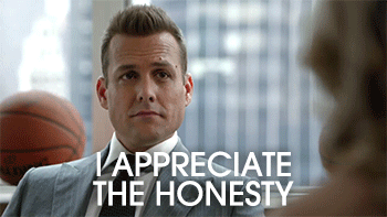 Actor Gabriel Macht from the series Suits saying I appreciate the honesty