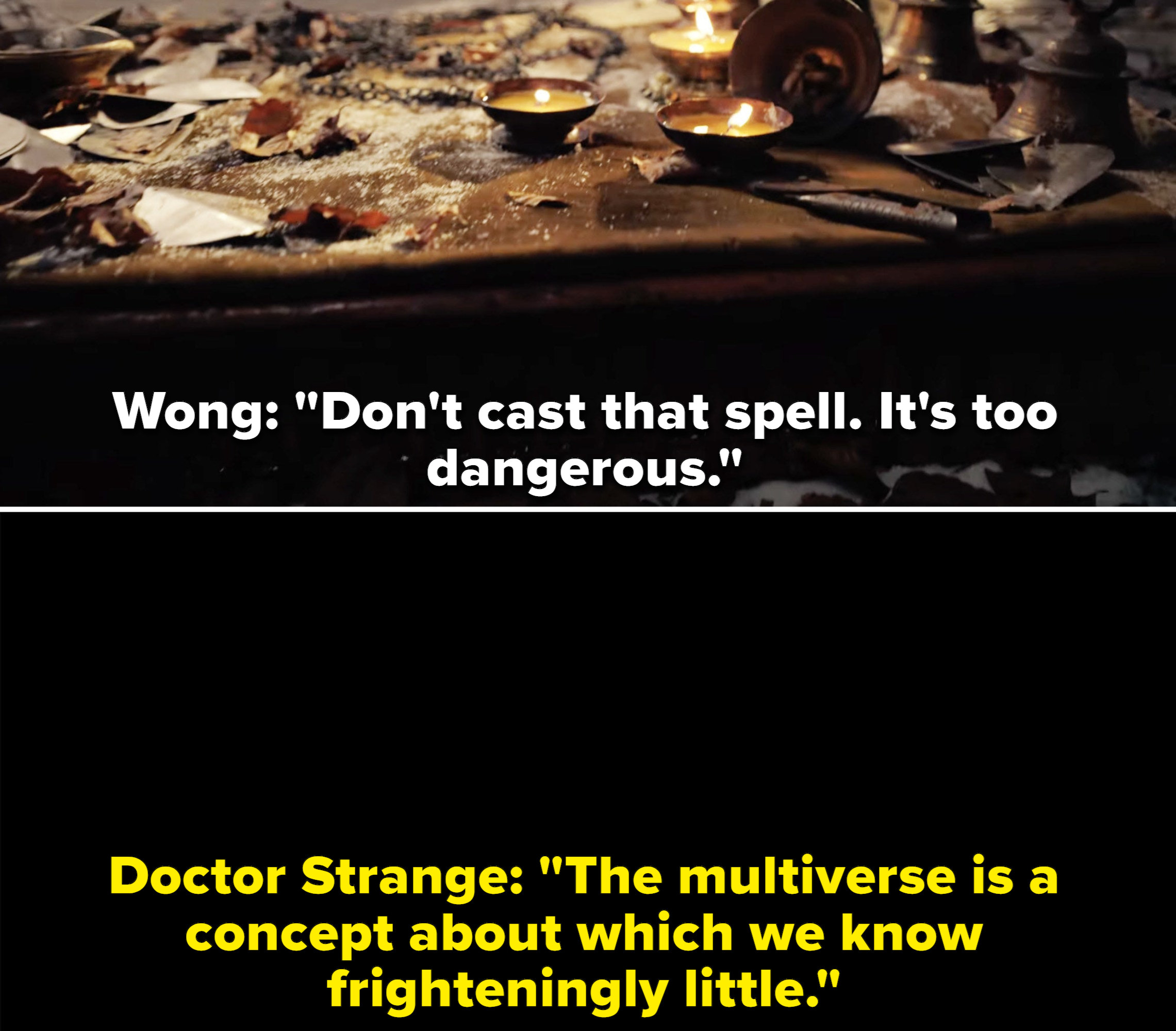 Strange says &quot;The multiverse is a concept about which we know frighteningly little&quot;