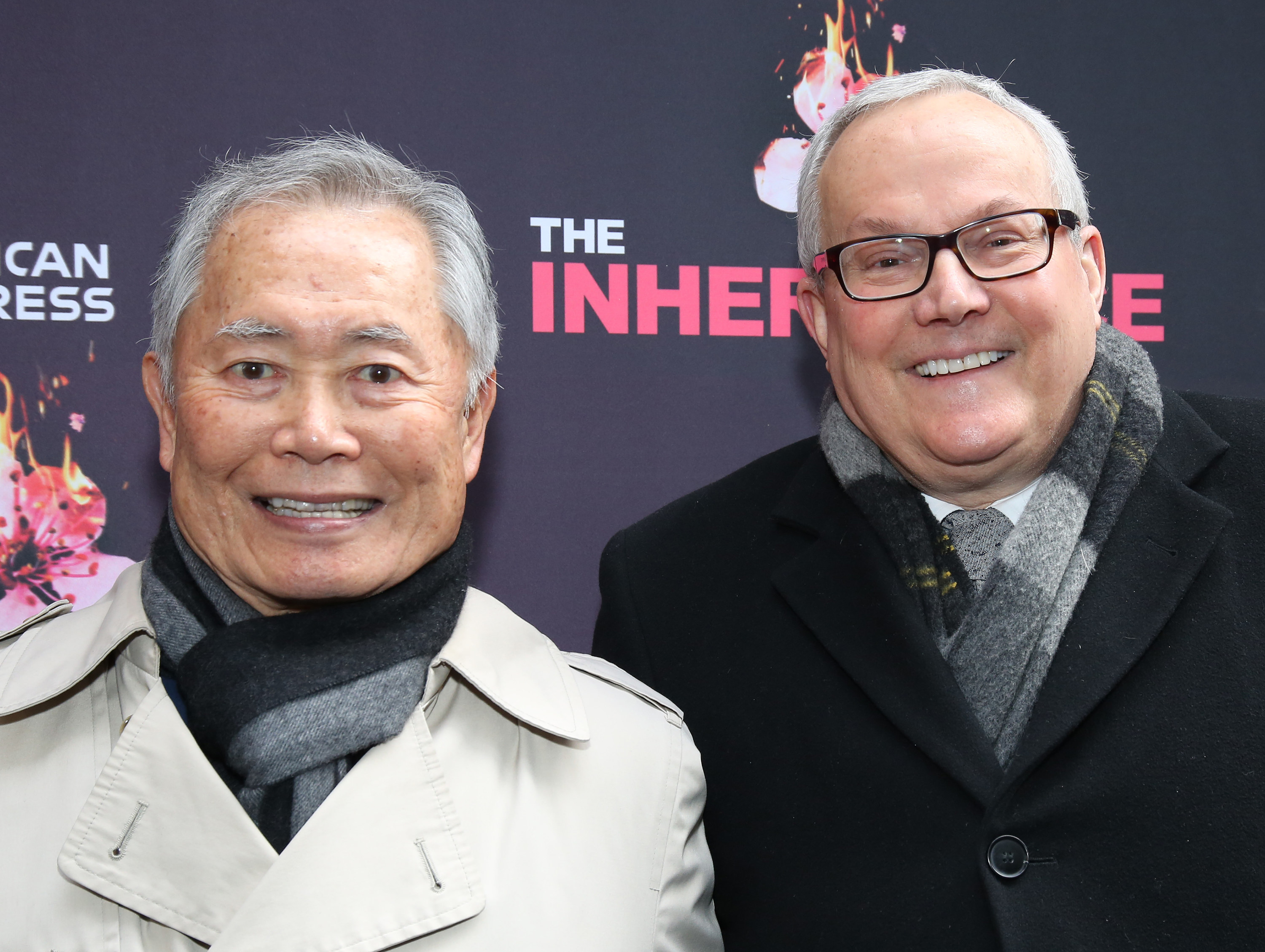 George Takei and Brad Altman at &quot;The Inheritance&quot; opening night performance at the Barrymore Theatre in 2019