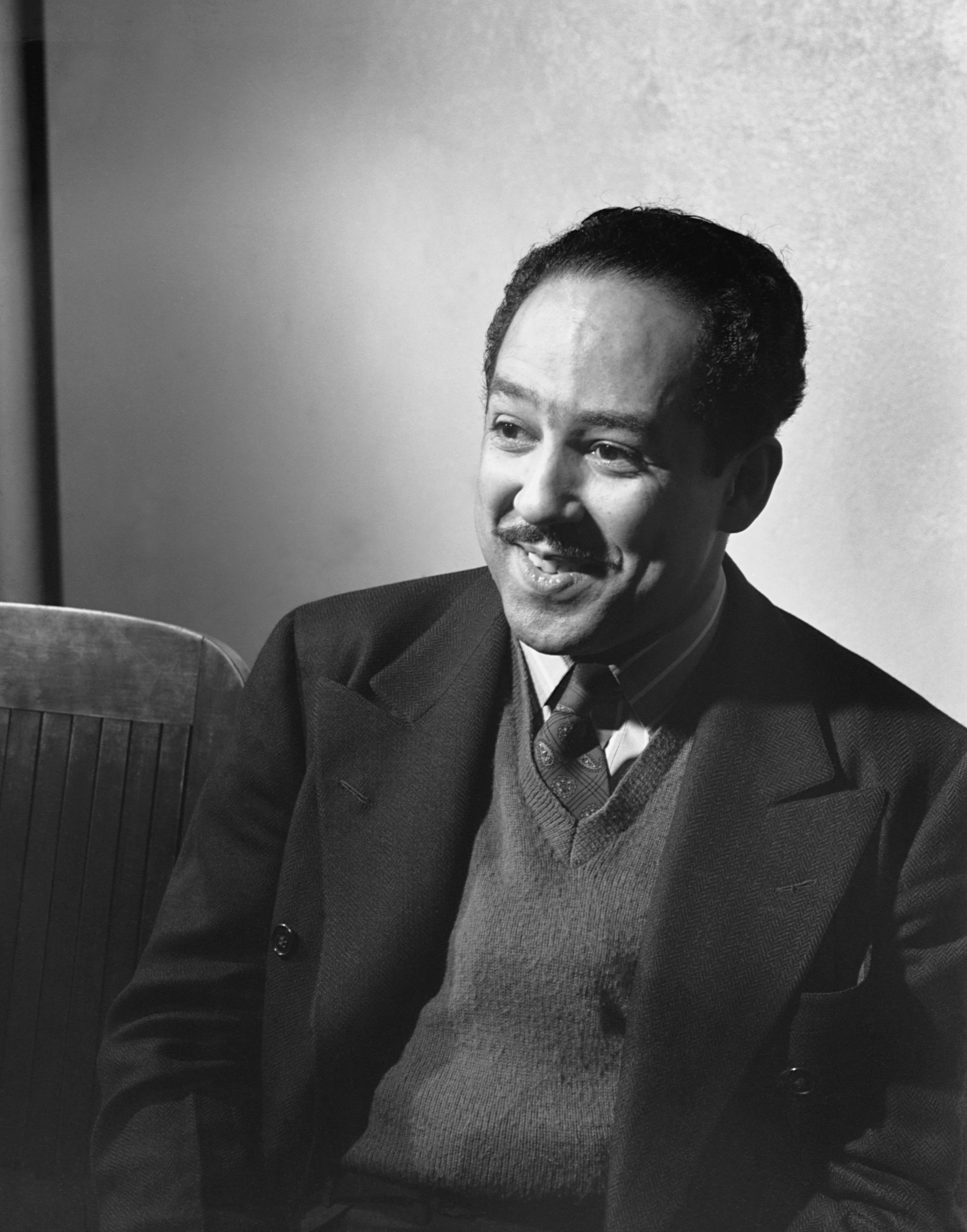 A portrait of Langston Hughes from 1942