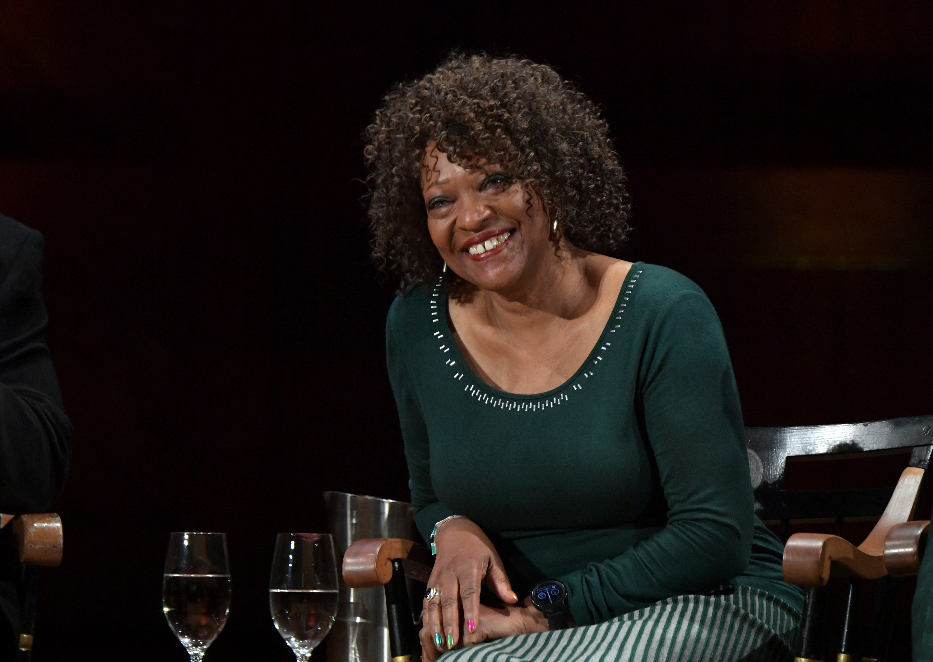 Rita Dove sits on stage at the 2019 Hutchins Center Honors W.E.B. Du Bois Medal Ceremony at Harvard University in 2019