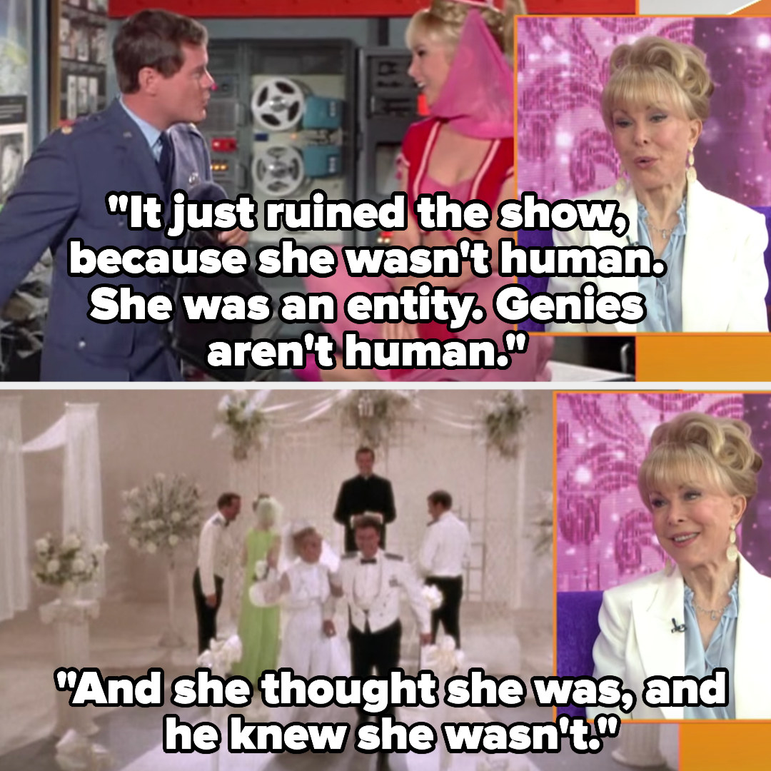 Eden on the Today show saying the marriage ruined the show because Jeannie wasn&#x27;t human even though she thought she was, and Tony knew she wasn&#x27;t