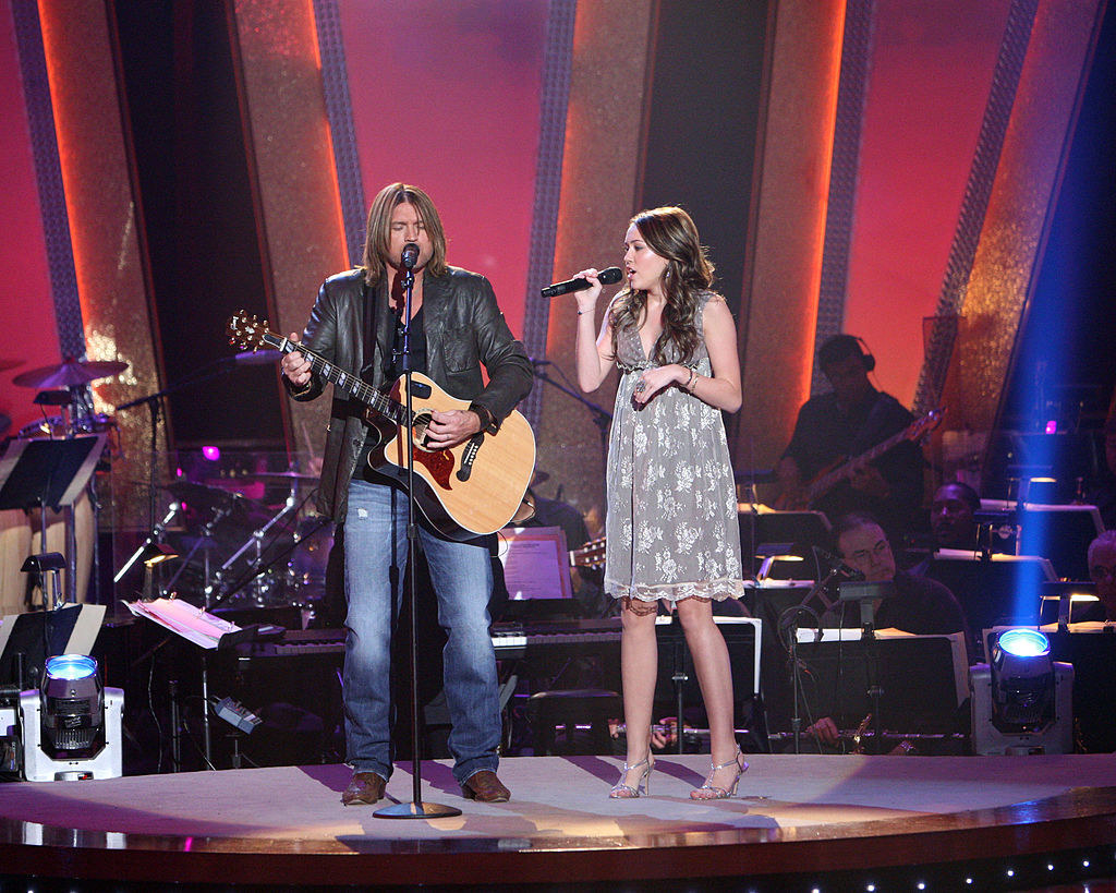 Billy Ray Cyrus and daughter Miley Cyrus duet performance of &quot;Ready, Set, Don&#x27;t Go,&quot; on &quot;Dancing with the Stars&quot;