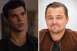 Jacob Black is on the left with Leonardo smiling on the right