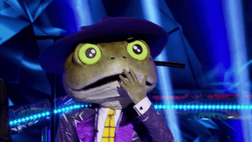 Frog blowing a kiss on &quot;The Masked Singer&quot;