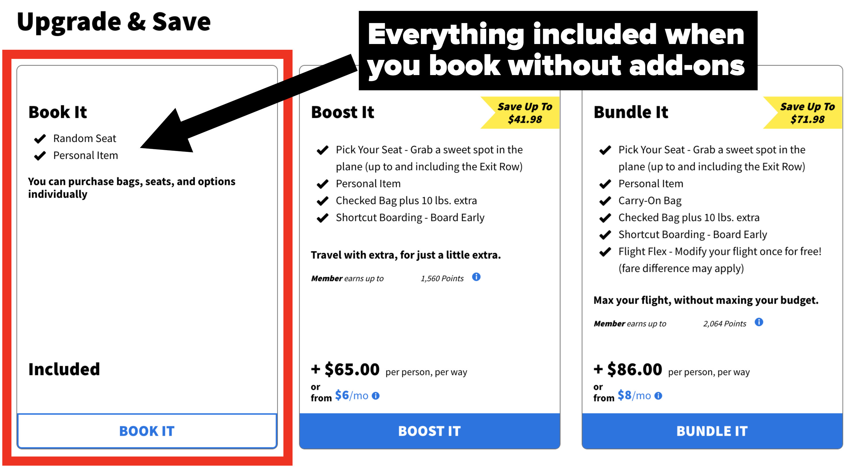 Spirit Airlines&#x27; &quot;Book it&quot; fare