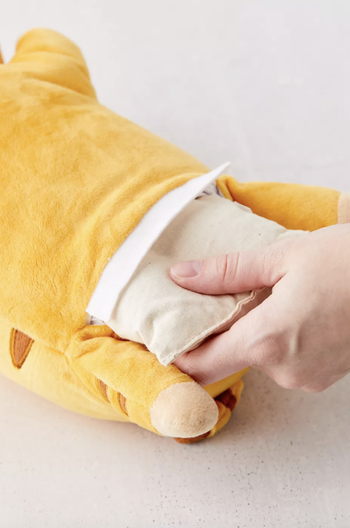 heatable pack that goes inside tiger plushie