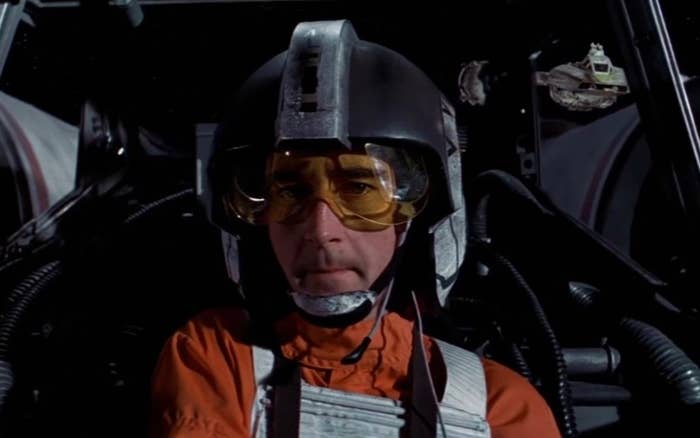 Wedge Antilles pilots an X-Wing in &quot;Star Wars, Episode IV: A New Hope&quot;