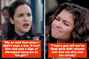 Amy Santiago shocked in "Brooklyn 99" vs Zendaya being dissapointed