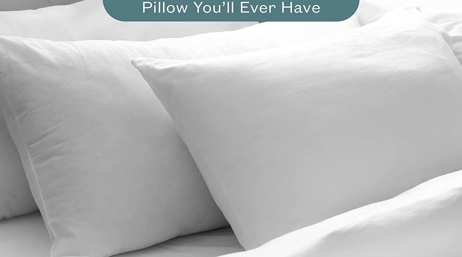 The pillows on a bed