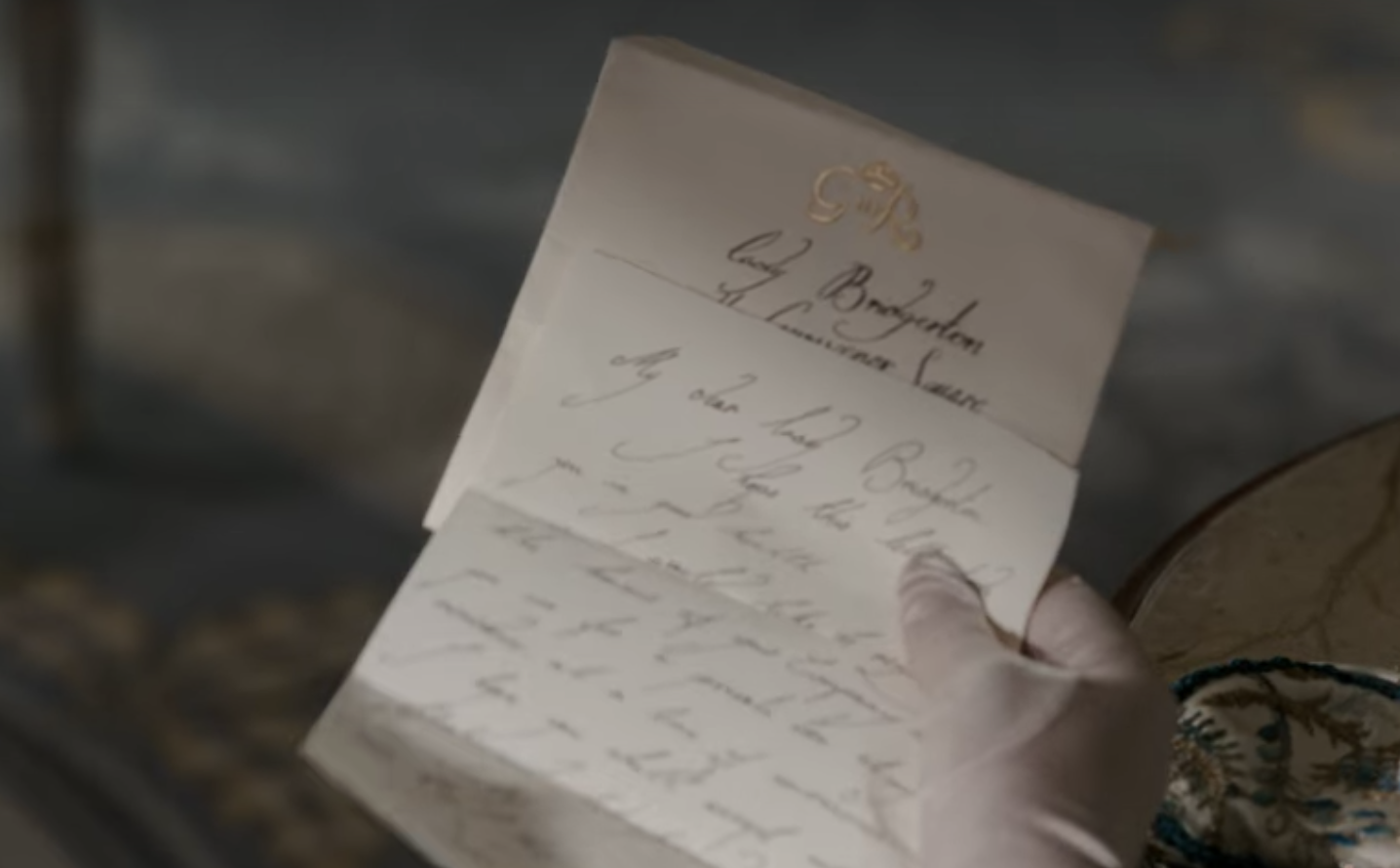 Letter in hand