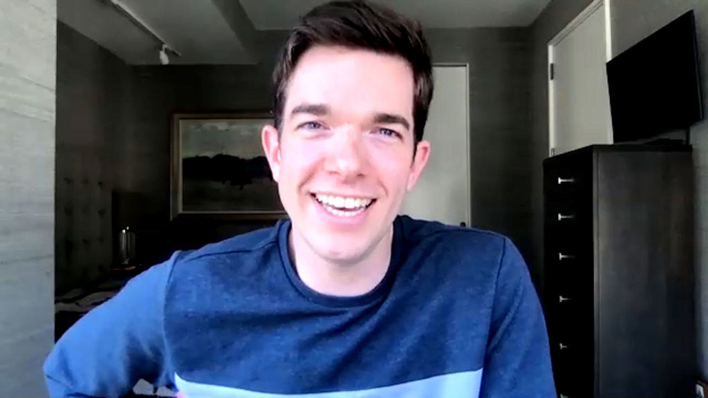 Comedian John Mulaney during a virtual interview