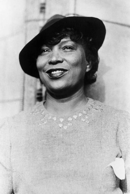 A portrait of Zora Neale Hurston in the late 1930s or early 1940s