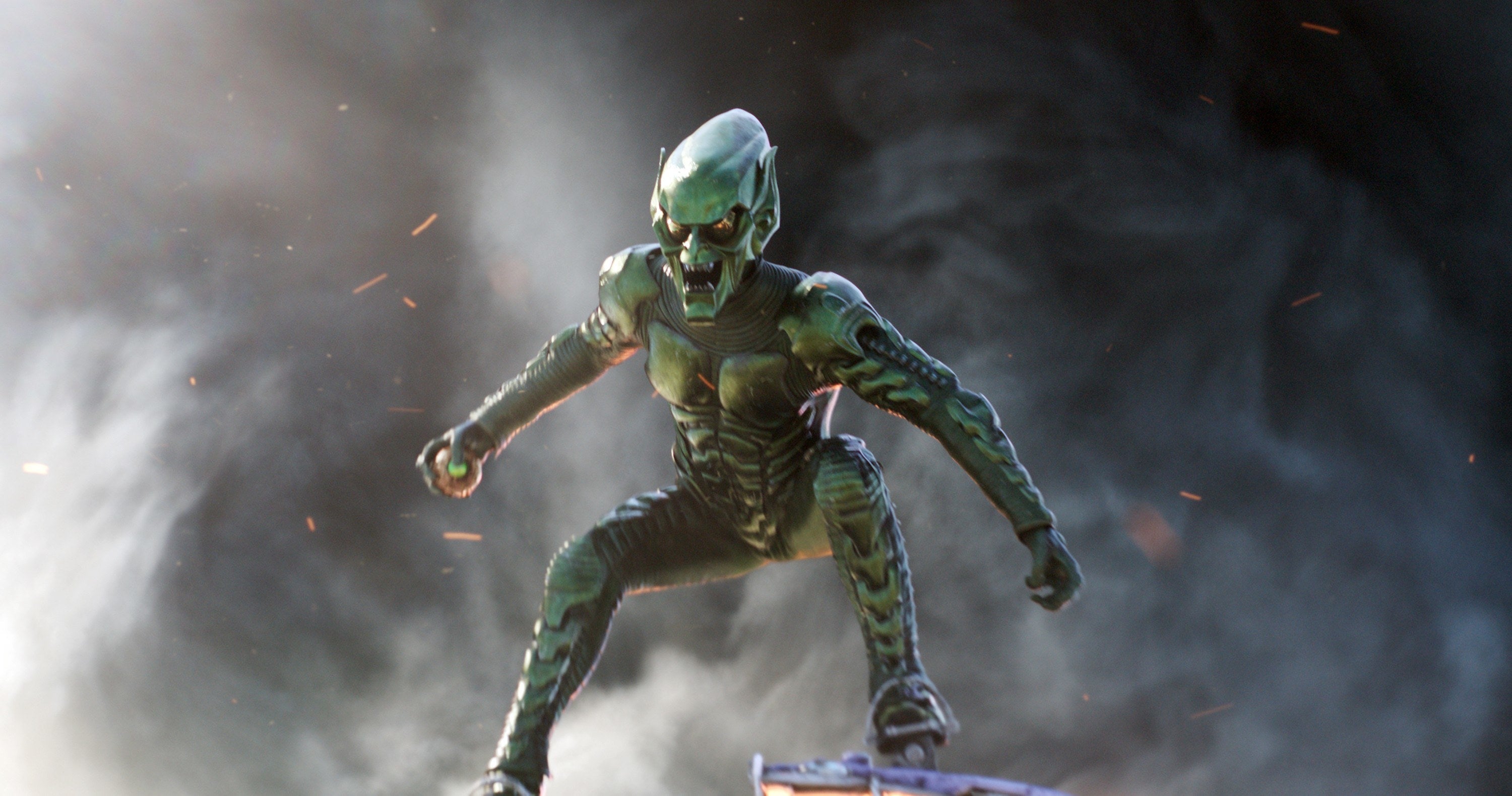 Green Goblin on his hovercraft