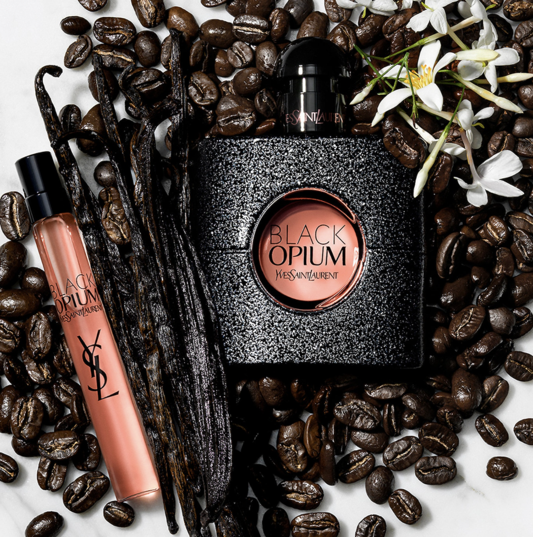 YSL black opium perfume and rollerball