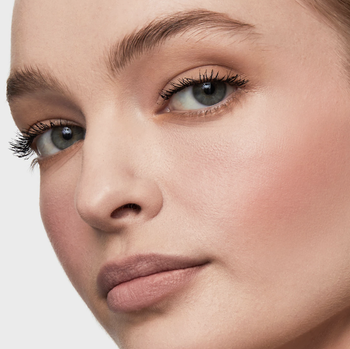 model wears blush in dusty rose