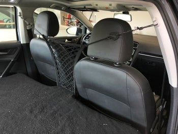 Reviewer image of product set up in backseat