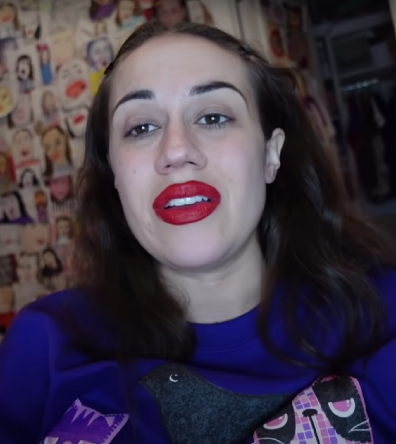 Colleen Ballinger as Miranda Sings in a 2021 YouTube video discussing Harry Styles