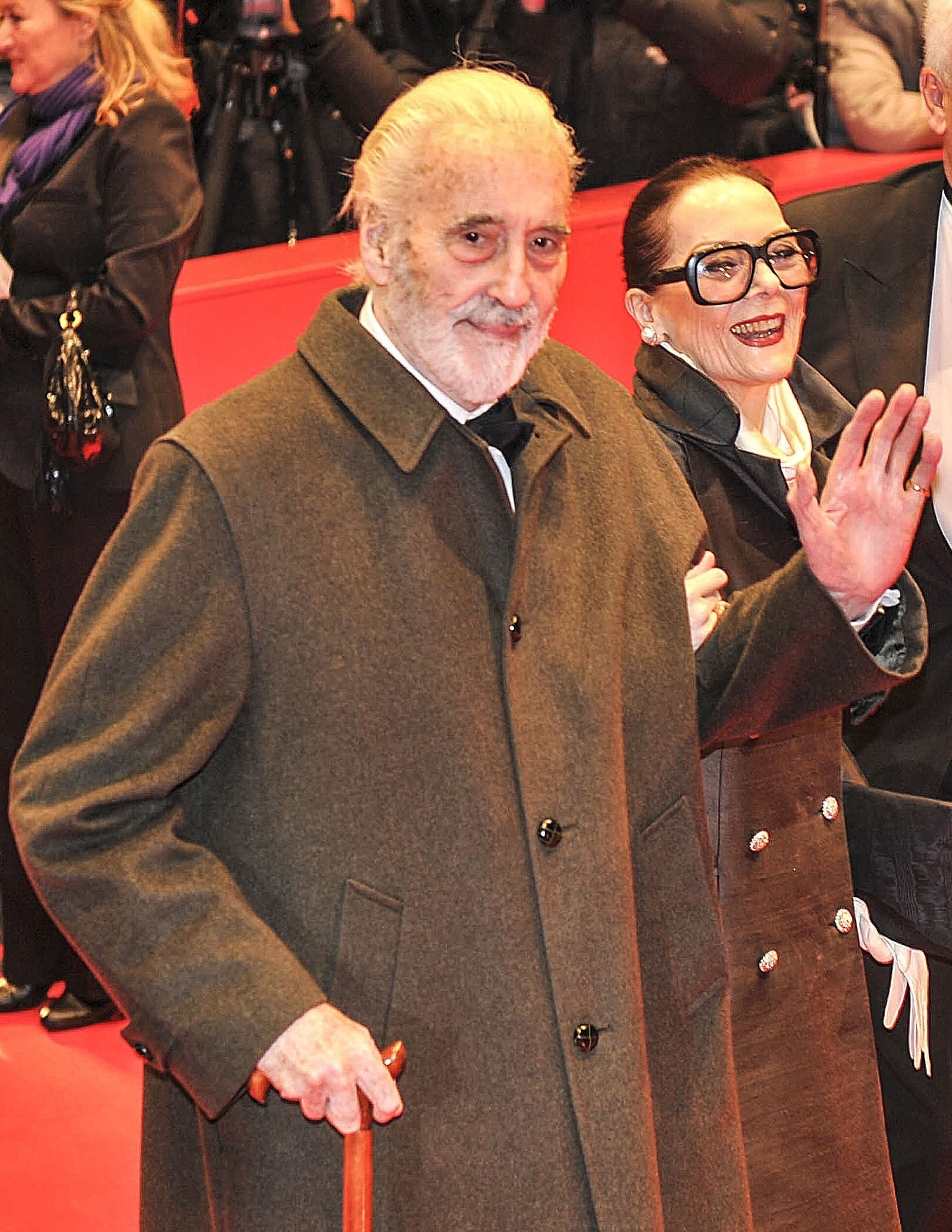 Christopher Lee on the red carpet
