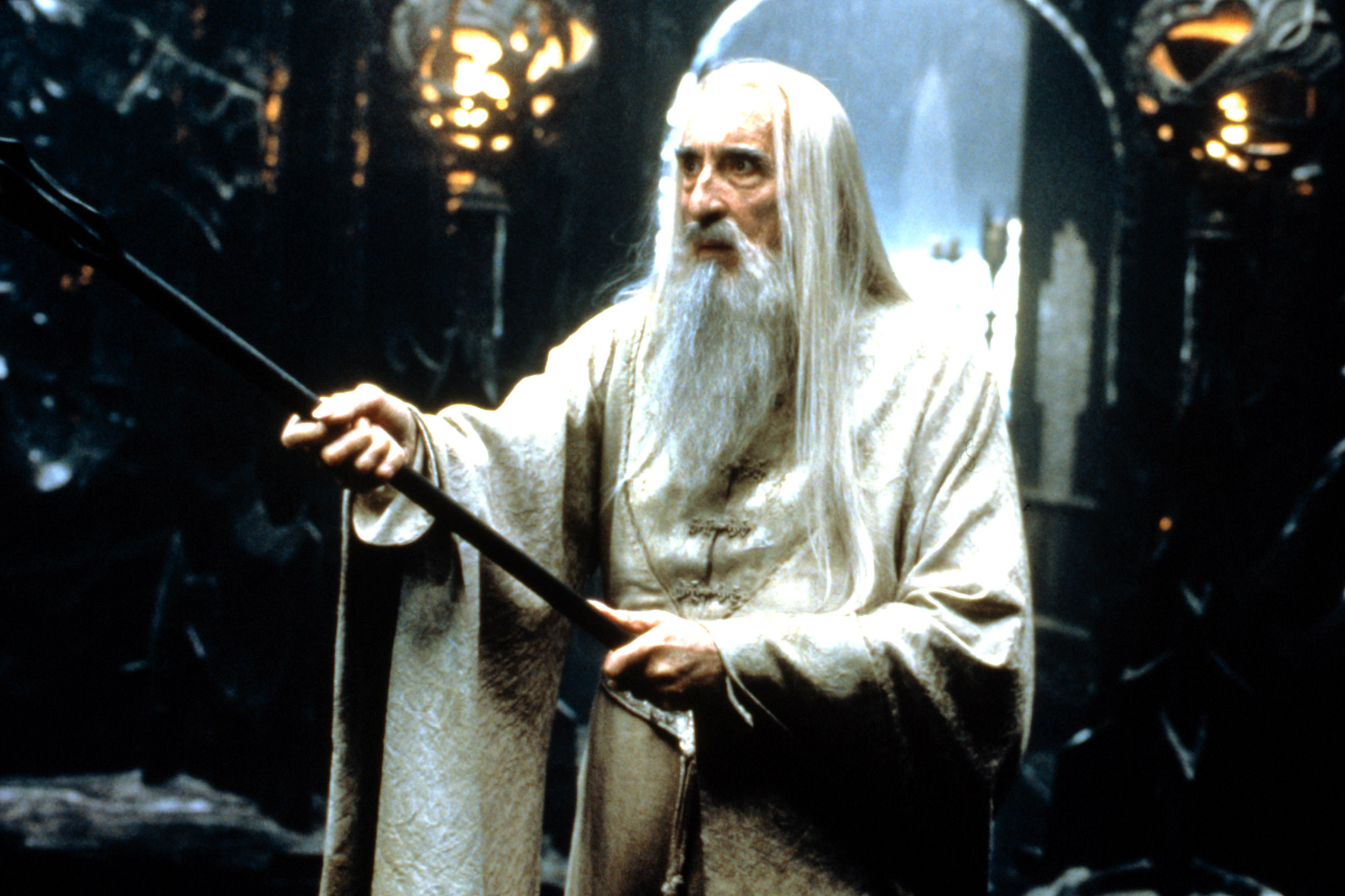 Christopher Lee in The Lord of the Rings: The Fellowship of the Ring