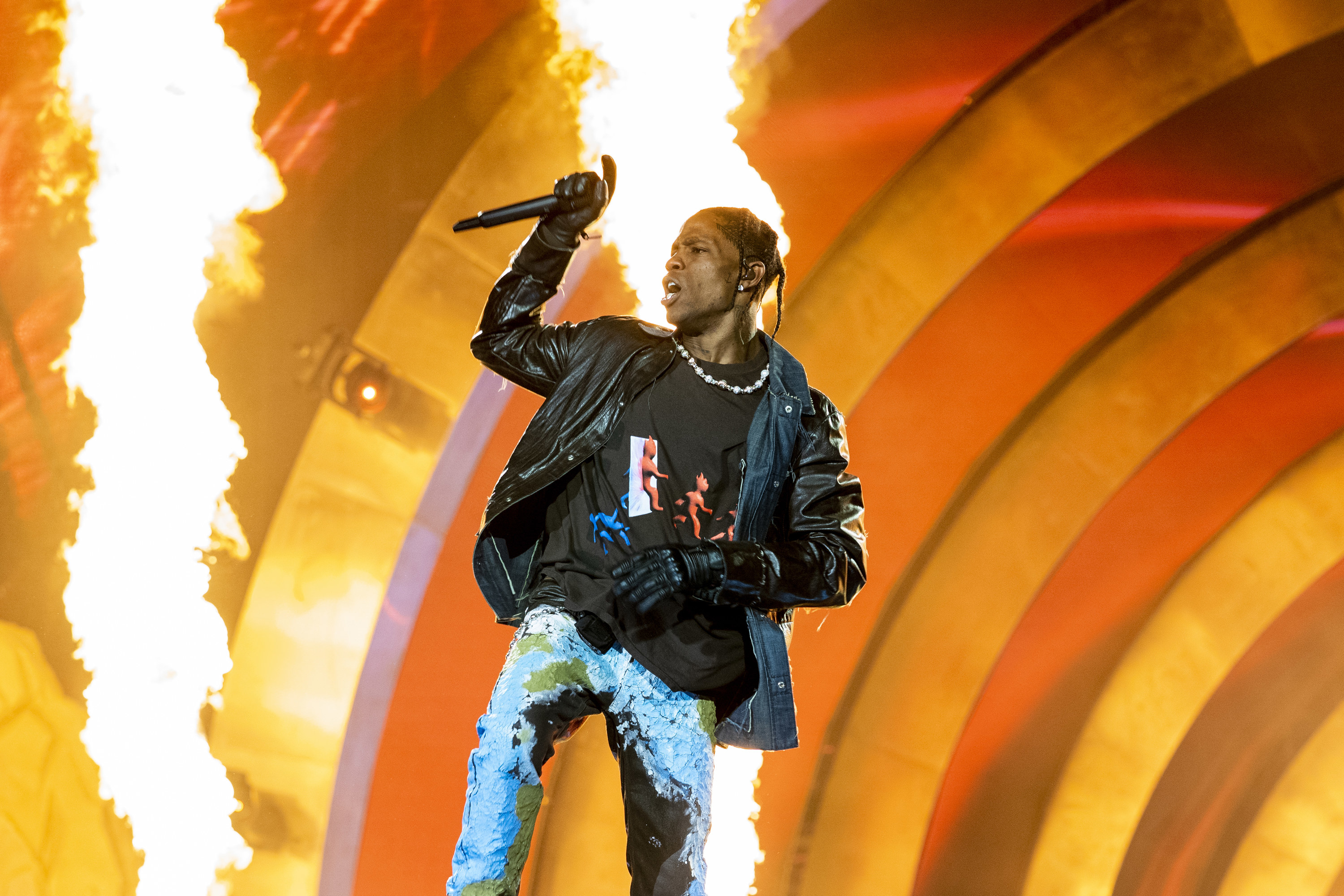 Travis Scott performs onstage during the third annual Astroworld Festival at NRG Park on Nov. 5, 2021, in Houston