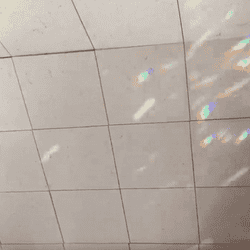 GIF of colors bouncing around reviewer's ceiling