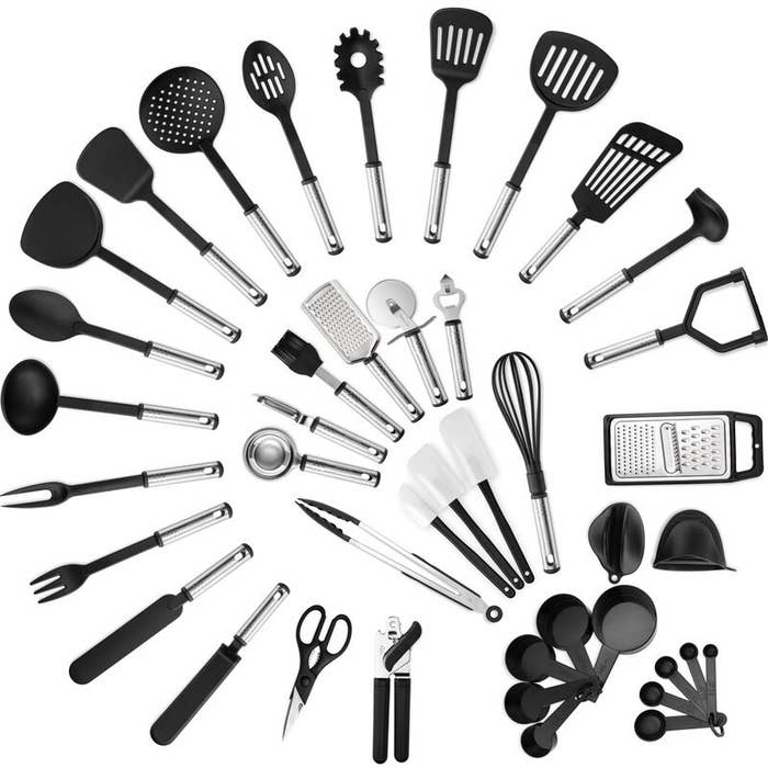 An image of a 42-piece kitchen utensil set