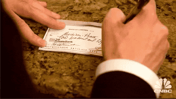 Signing a check