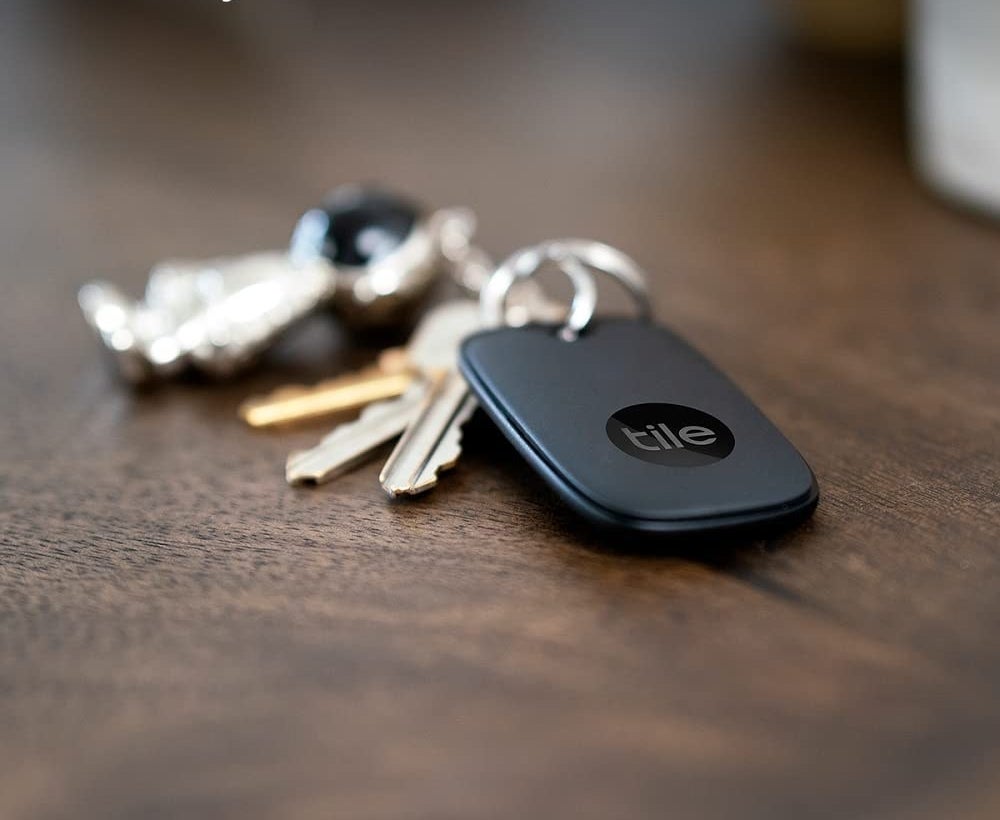 Tile tracker placed on keychain
