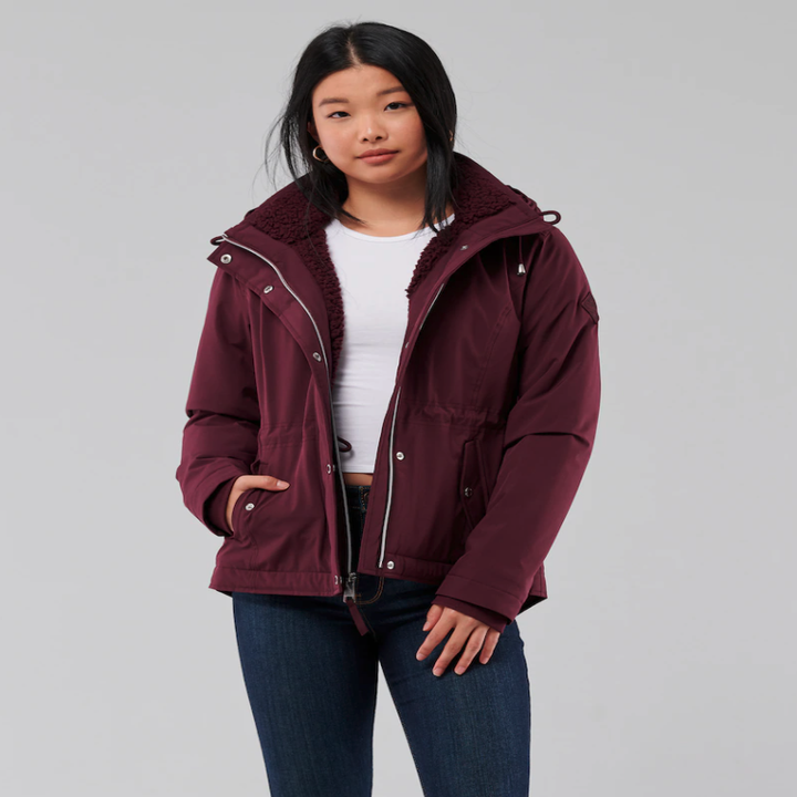 Model wearing jacket