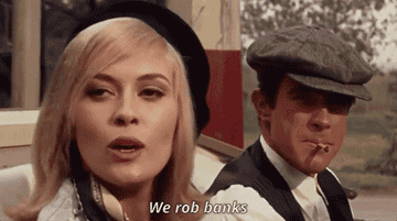 Faye Dunaway and Warren Beatty in