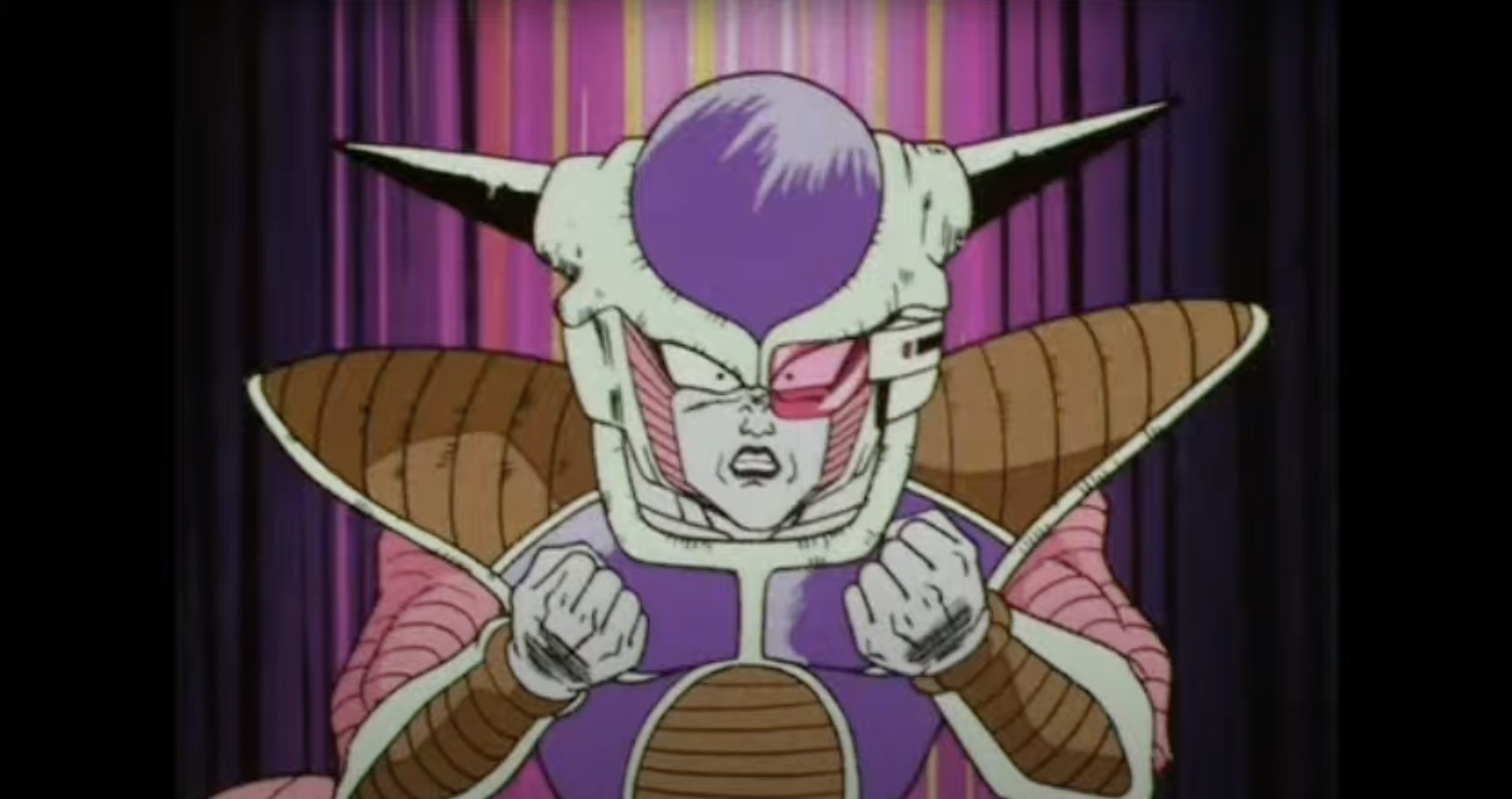 Frieza clenches his fist with rage